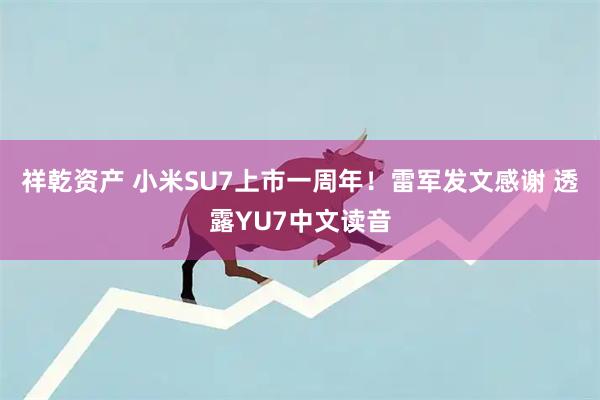 祥乾资产 小米SU7上市一周年！雷军发文感谢 透露YU7中文读音
