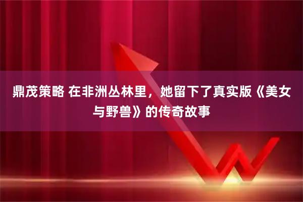 鼎茂策略 在非洲丛林里，她留下了真实版《美女与野兽》的传奇故事